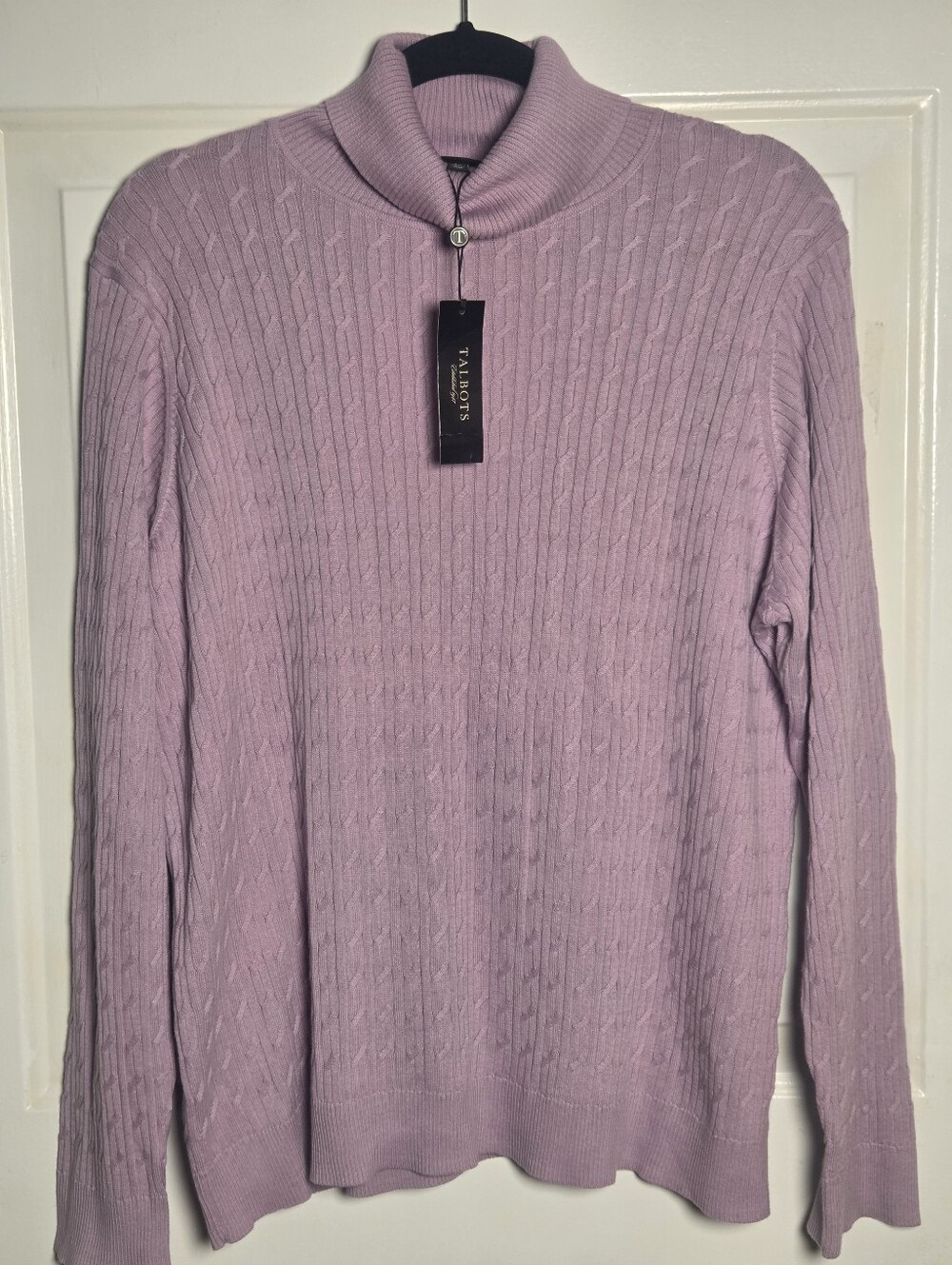 NWT Talbots Pima Cotton Cable-Knit Long Sleeve Turtleneck Sweater Size 3X
